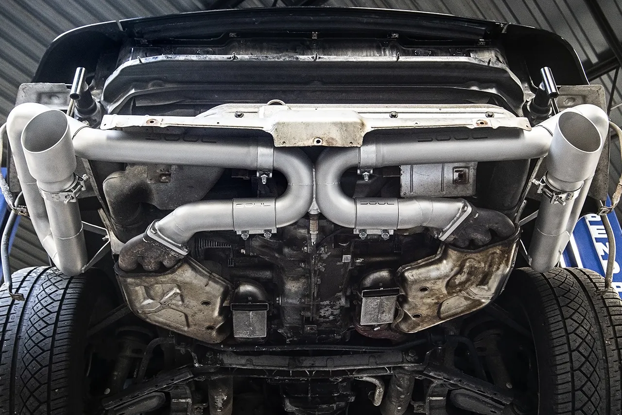 Porsche 993 Bisimoto Competition Muffler Bypass Race System - Image 5