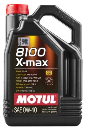 Motul 8100 X-max 0W-40 Engine Oil – 5 Liter